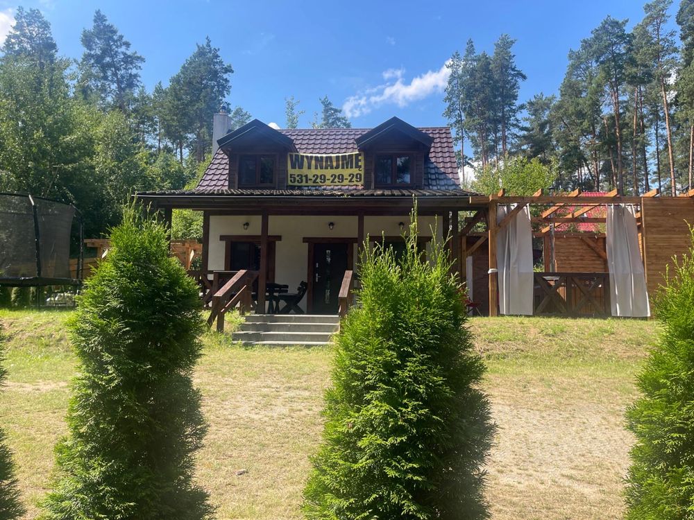 Domek z widokiem na jezioro z balią, łódką i supami  .Bogaczewo 94B