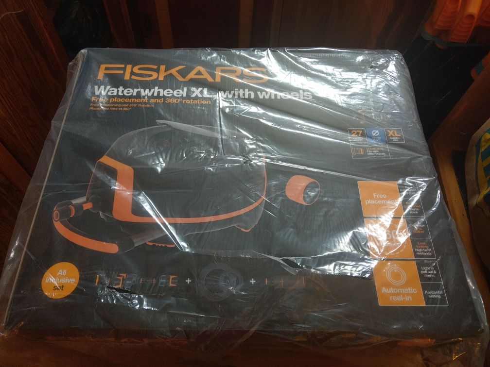 Nowy FISKARS Automatyczny bęben z wężem XL z kółkami
