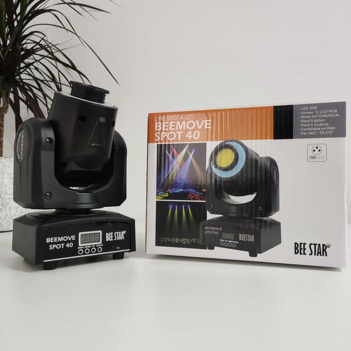 Moving Head SPOT LED 40W DMX - Beemove Spot40 [EM STOCK]