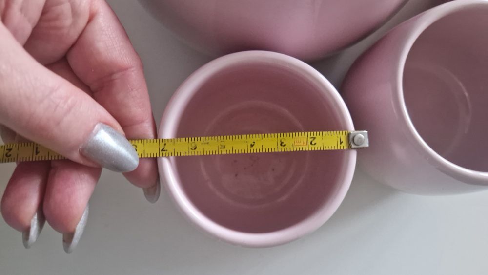 Osłonki na doniczki Ikea różowe pudrowe