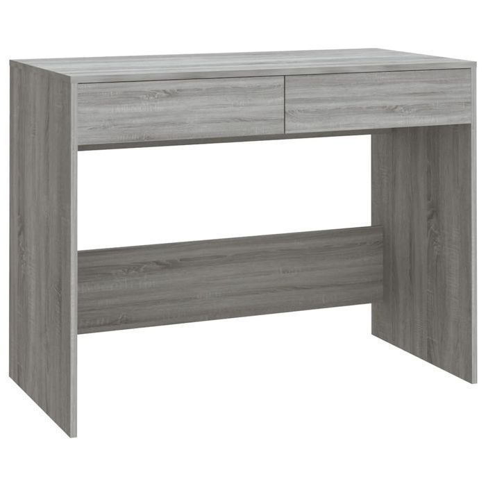 Vidaxl Biurko, Szary Dąb Sonoma 101X50X76,5 Cm Materiał Drewnopochodny