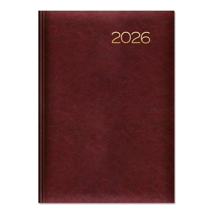 Kalendarz 2026 książkowy A5 dzienny bordowy SK2 Sapt