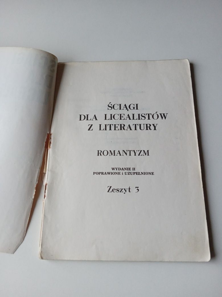 Ściągi dla licealistów z literatury 3 - romantyzm