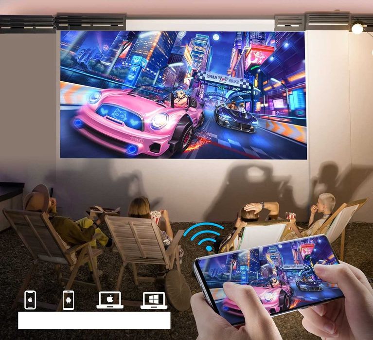 Powystawowy Projektor HDMI iZEEKER iPL310 biały 1080p+pokrowiec+statyw