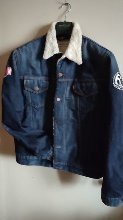Куртка мужская котоновая Levi's, меховая подстежка, с fashion показа