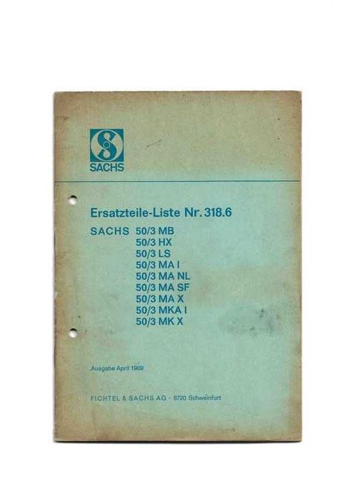 catálogo técnico de motor Sachs Rixe de 3 velocidade