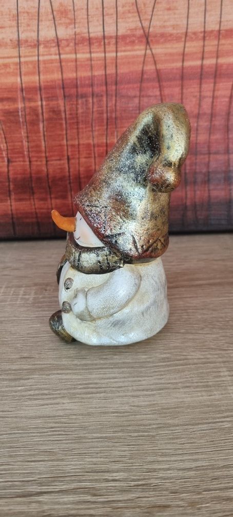 Bałwan świąteczny figurka ceramiczna nowa