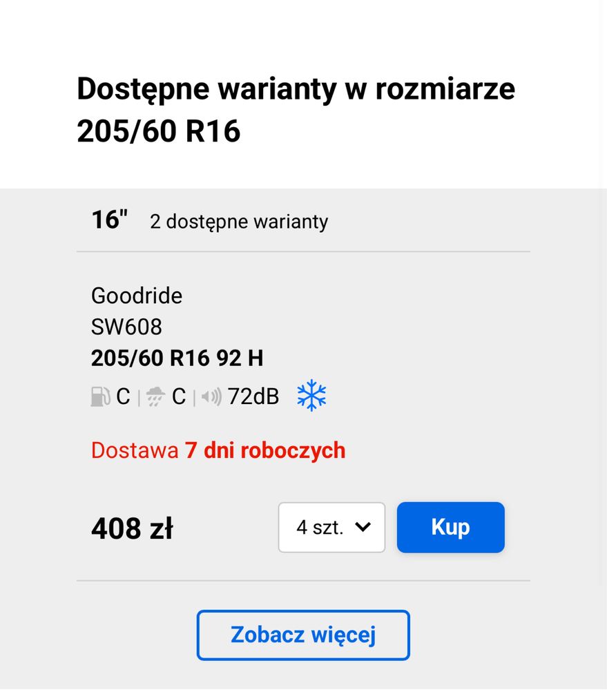 Opony Goodride 205/60R16 zimowe