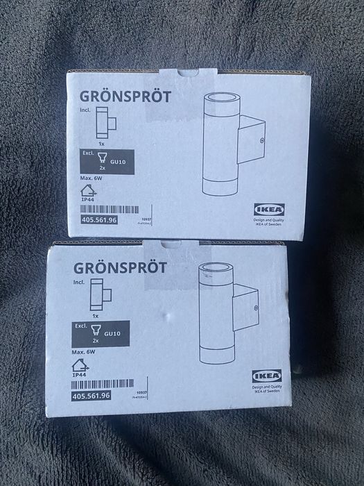 Dwa kinkiety Gronsprot IKEA nowe