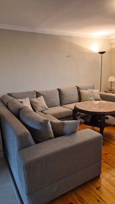 Nowoczesny, duży wypoczynek, narożnik z szezlongiem