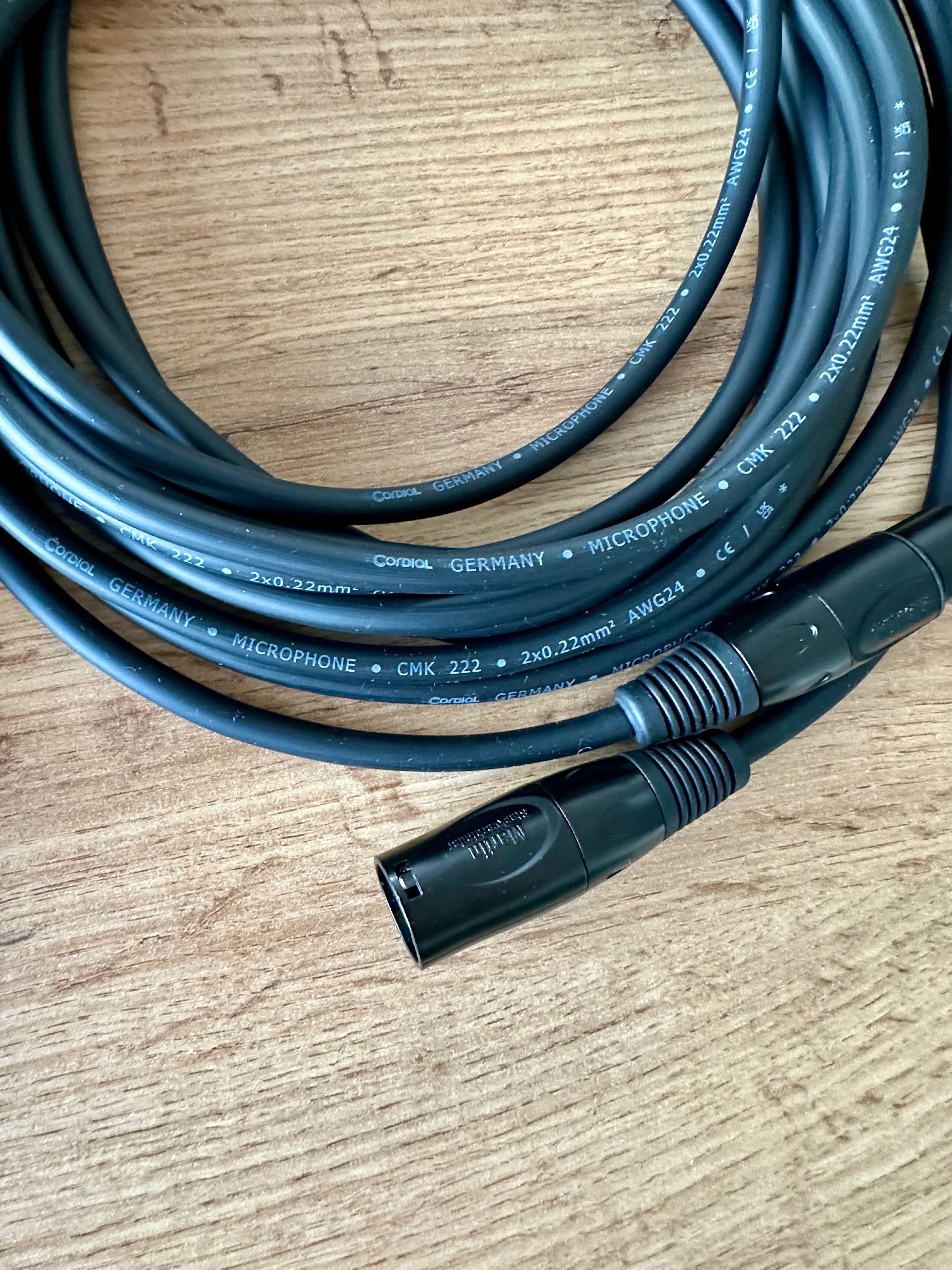 Kabel mikrofonowy 6 metrów XLR Cordial sztuk 2 cmk 222