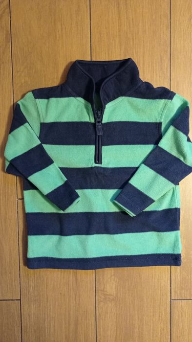 Polar zielono-granatowe pasy George 1-1,5 roku/81-86 cm na zamek