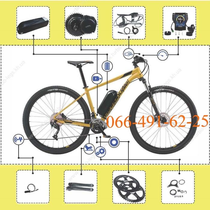 Bafang BBS 02 750w 48v кращий кареточний електромотор на велосипед