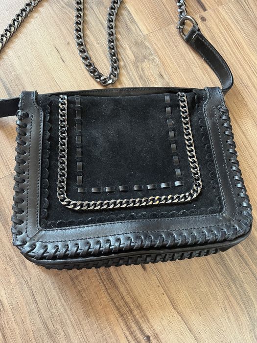 Zara Woman Torebka na ramię skóra naturalna