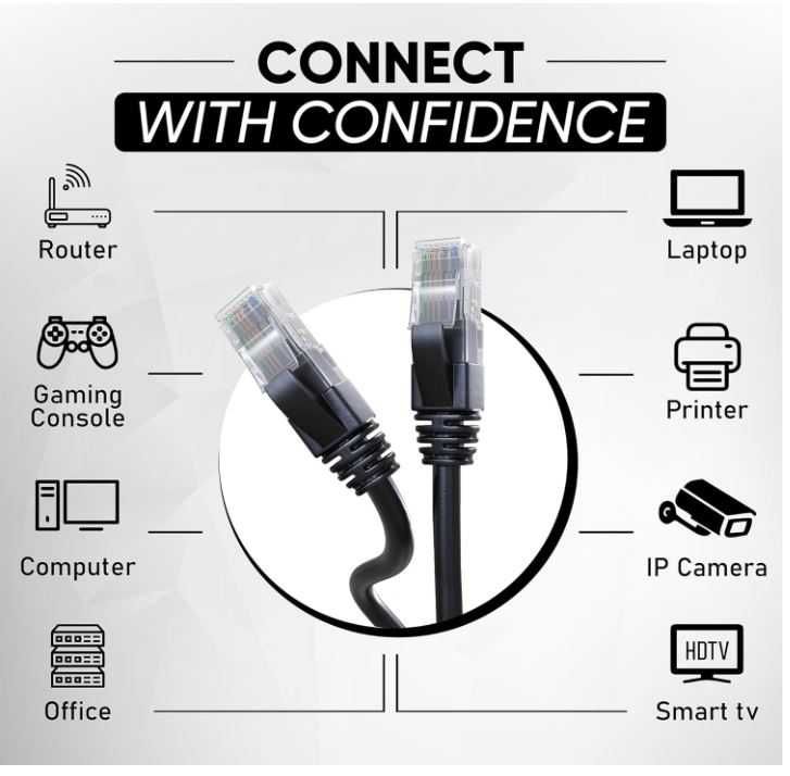 Kabel sieciowy Ethernet Cat6 RJ45 2m czarny Mr. Tronic