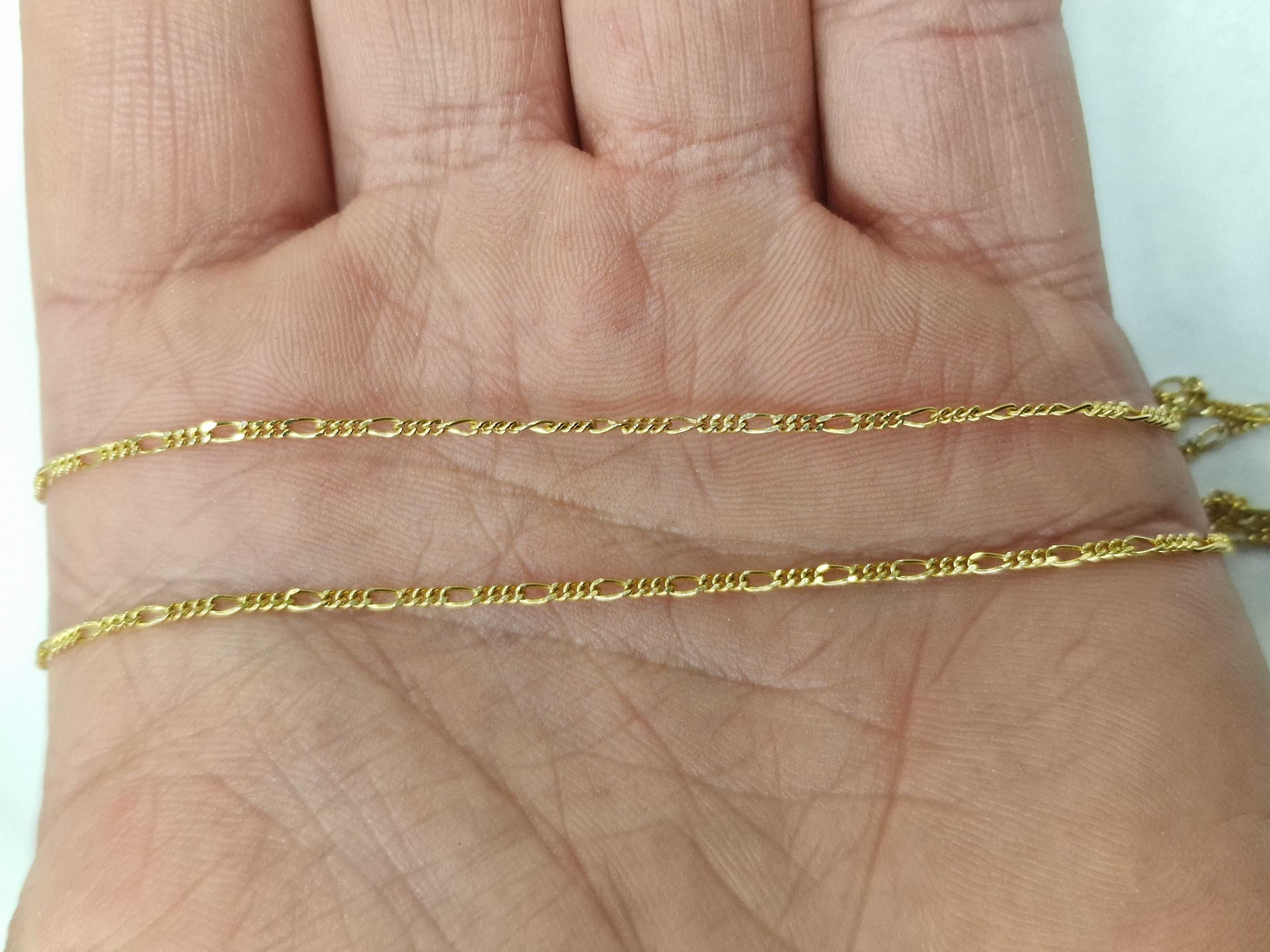 Złoty łańcuszek damski/ 585/ 2.35 gram/ 40cm/ Figaro