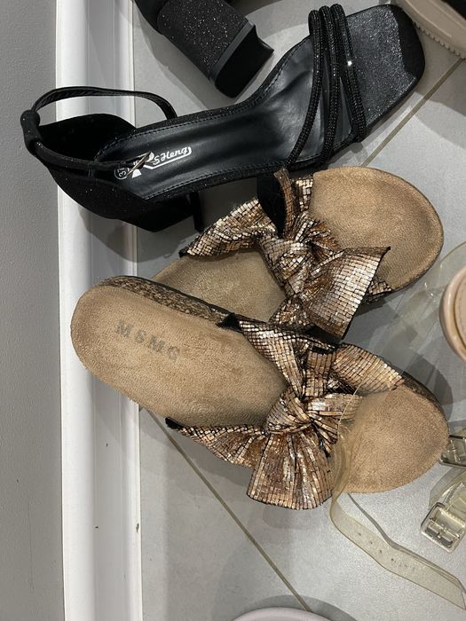 Zestaw buty szpilki sportowe klapki sandalki 36 37