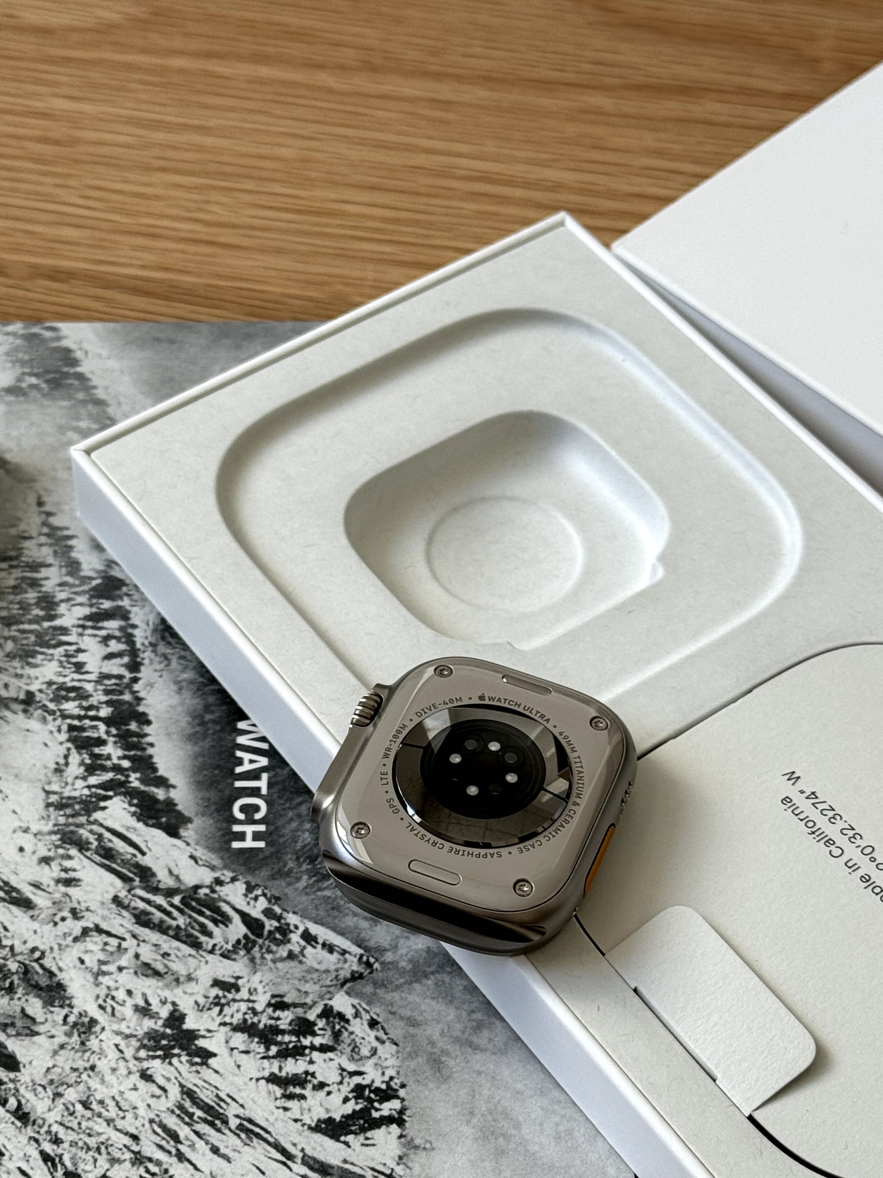 Apple Watch Ultra 2 49mm Titanium Case with Blue Alpine Loop (Medium)