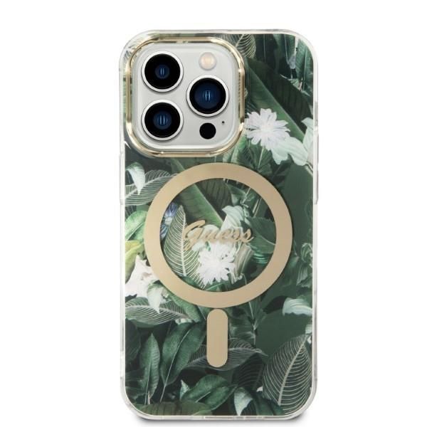 Zestaw Etui i Ładowarka Indukcyjna Guess iPhone 14 Pro, Zielony