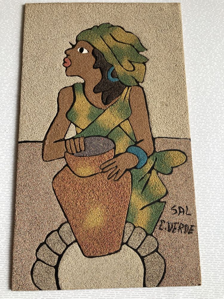 Quadro com imagem de africana