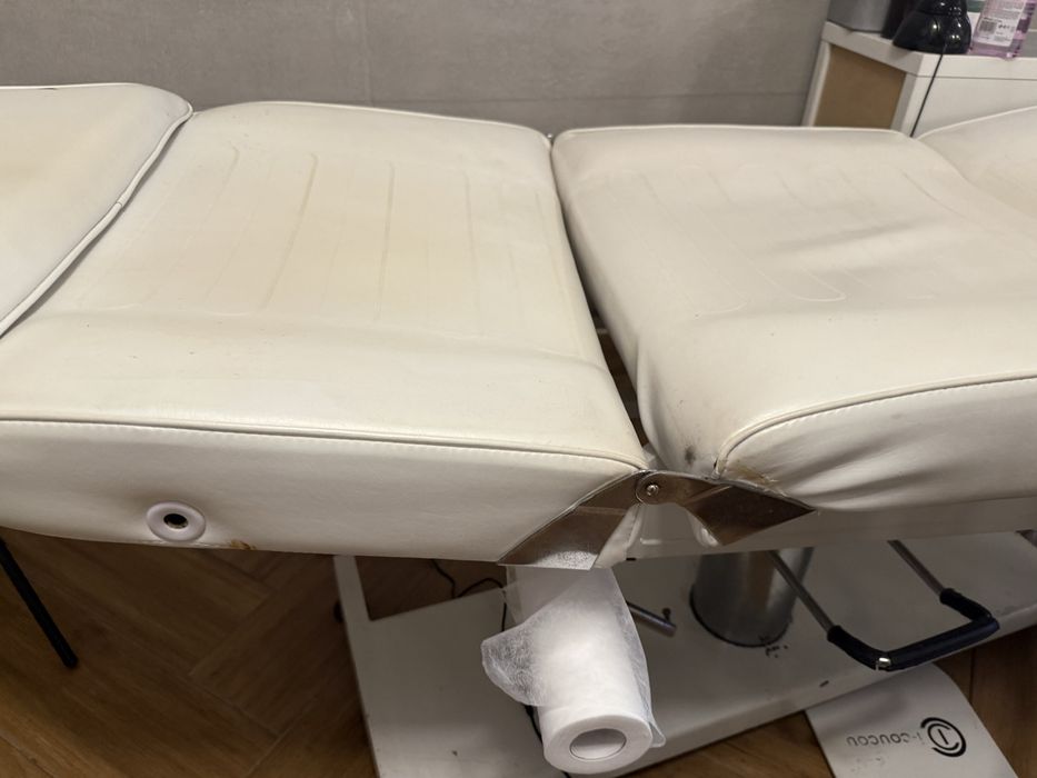 łóżko kosmetyczne hydrauliczne uszkodzone