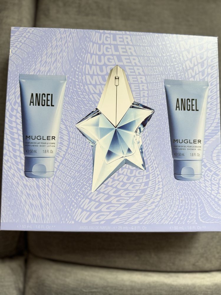 Mugler Angel zestaw perfumy, żel, balsam