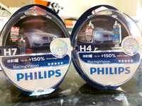 Lâmpadas Philips Halogéneo RacingVision H4, H7 +150%