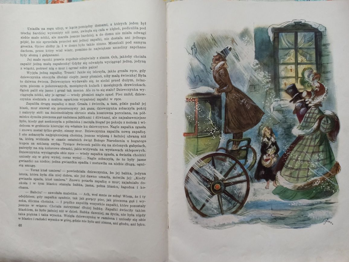 "Baśnie" J.Ch. Andersena, ilustracje J.M. Szancer  1950, PRL