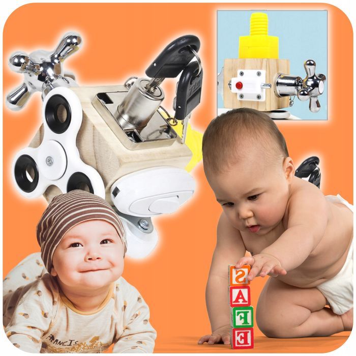 Sensoryczna Zabawka Edukacyjna Manipulacyjna 6W1  Dla Dzieci