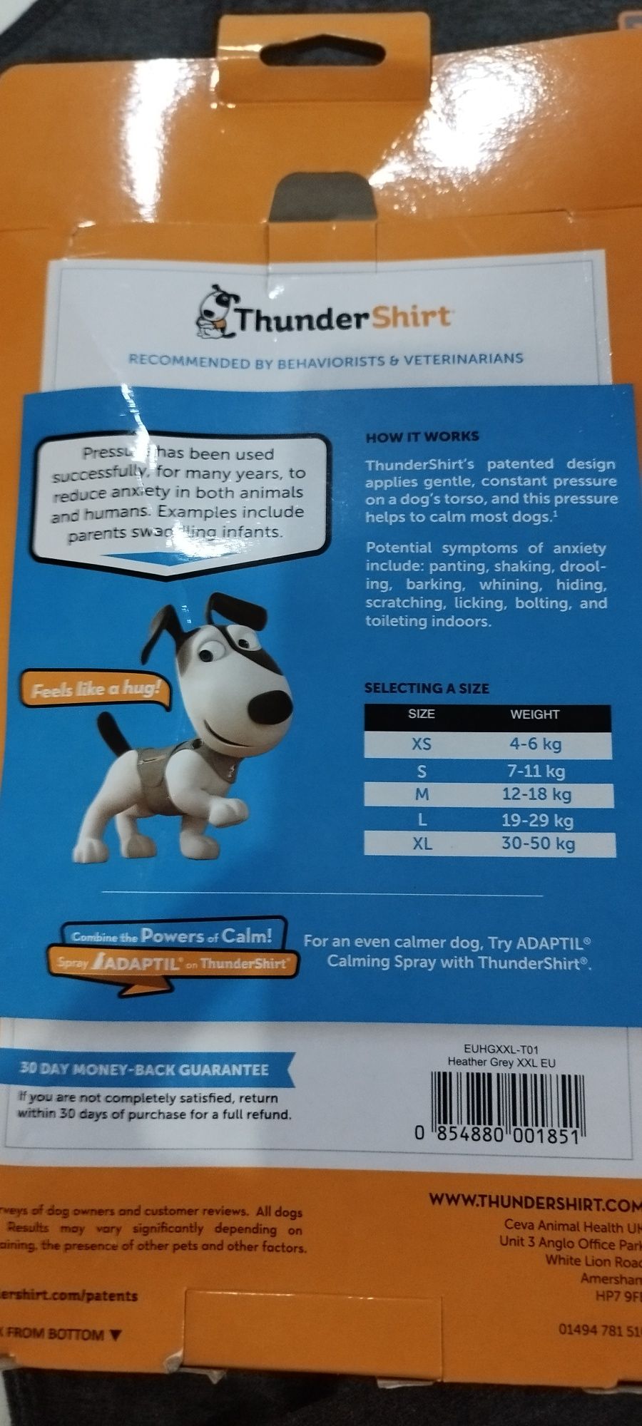 Colete relaxante anti stress para cão
