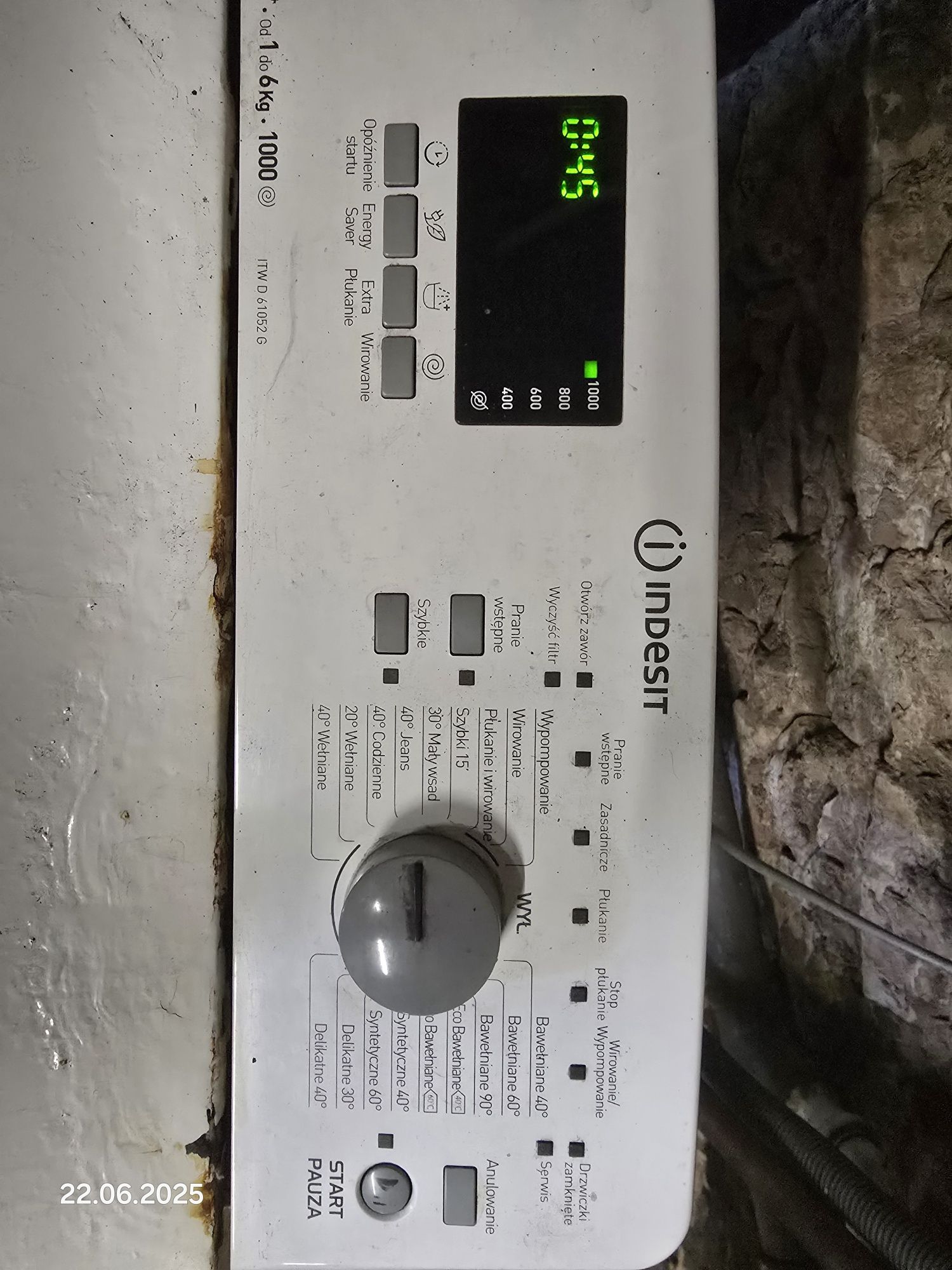 Pralka indesit ITW D 61052 G