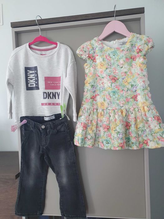 Mayoral. Zara, DKNY zestaw firmowych ubranek po dziewczynce r.  92