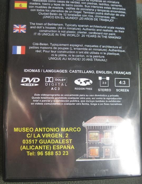 DVD Casas em Miniatura com pormenores - Museu Marco Antonio