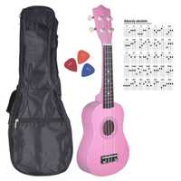 Ukulele sopranowe różowe NN UK 01 PINK + gratis pokrowiec kostki tuner