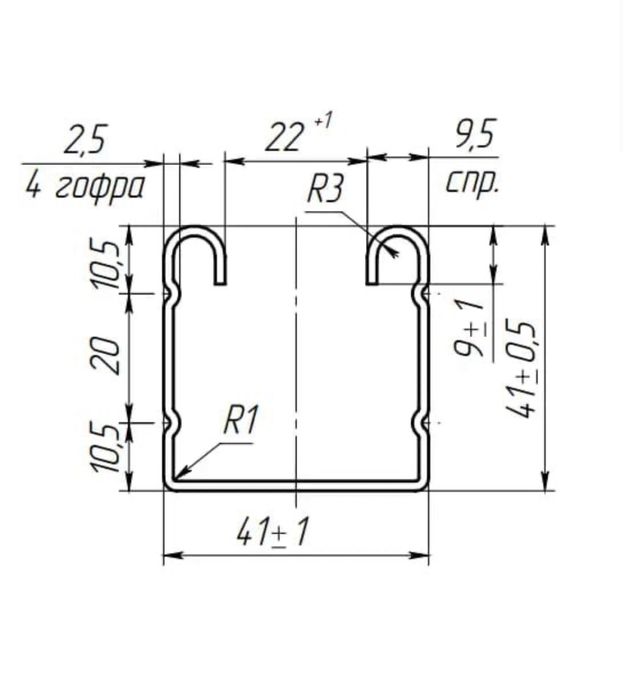 Профіль для сонячних панелей 41х41х1,5 монтажный профиль для панелей