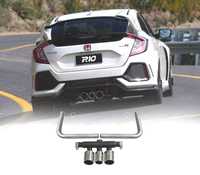 PONTEIRAS DE ESCAPE PARA HONDA CIVIC 16- LOOK TYPE R CROMADO