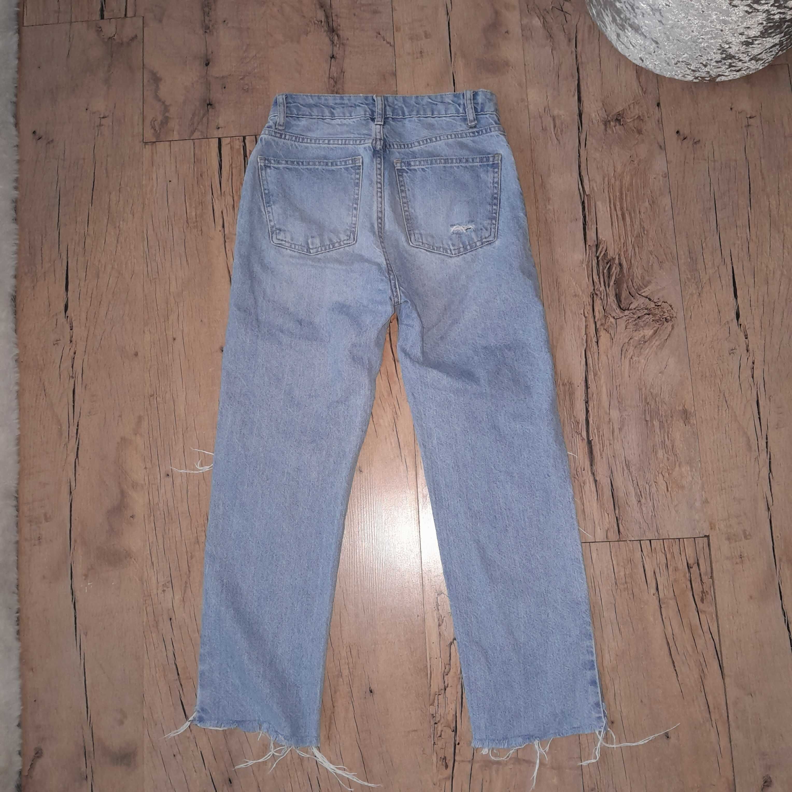 Niebieskie jeansy Denim Co. XS dziury