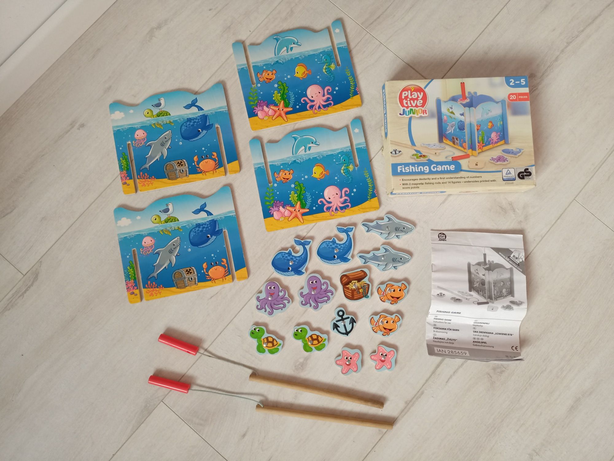 Gry drewniane Memory gra pamięciowa zręcznościowa łowienie ryb akwariu