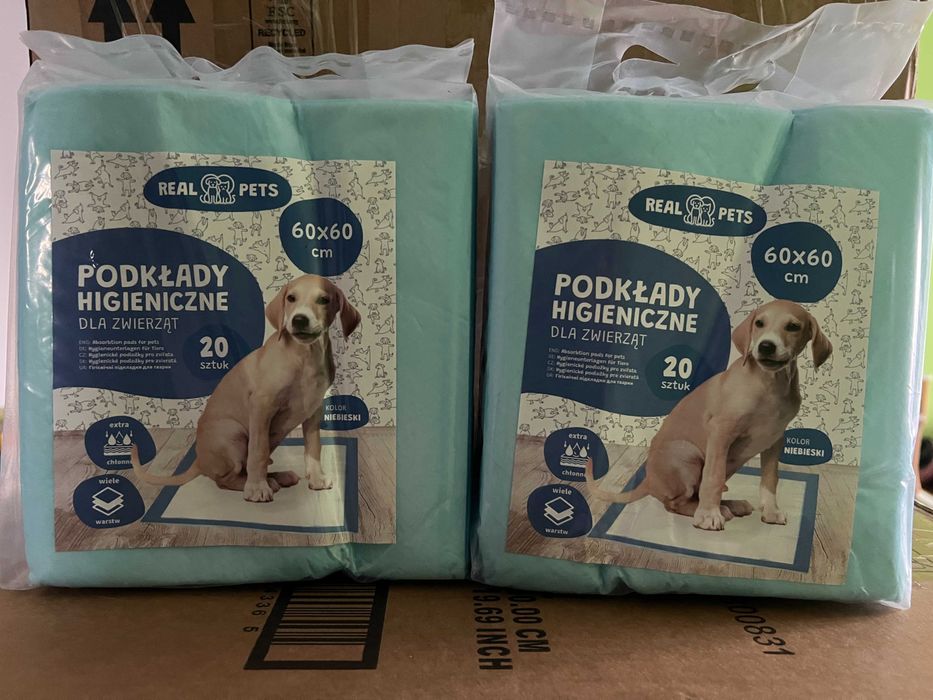 Podkład Maty Higieniczne dla Psa Nauka Sikania 60x60cm Grube 40 szt