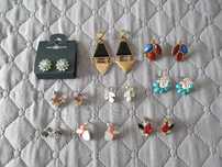 Conjunto de 9 pares de brincos