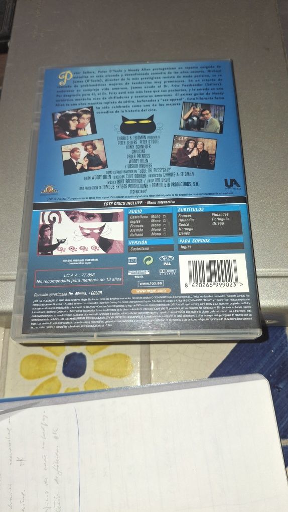 Que tal pussycat DVD Peter sellers woody allen