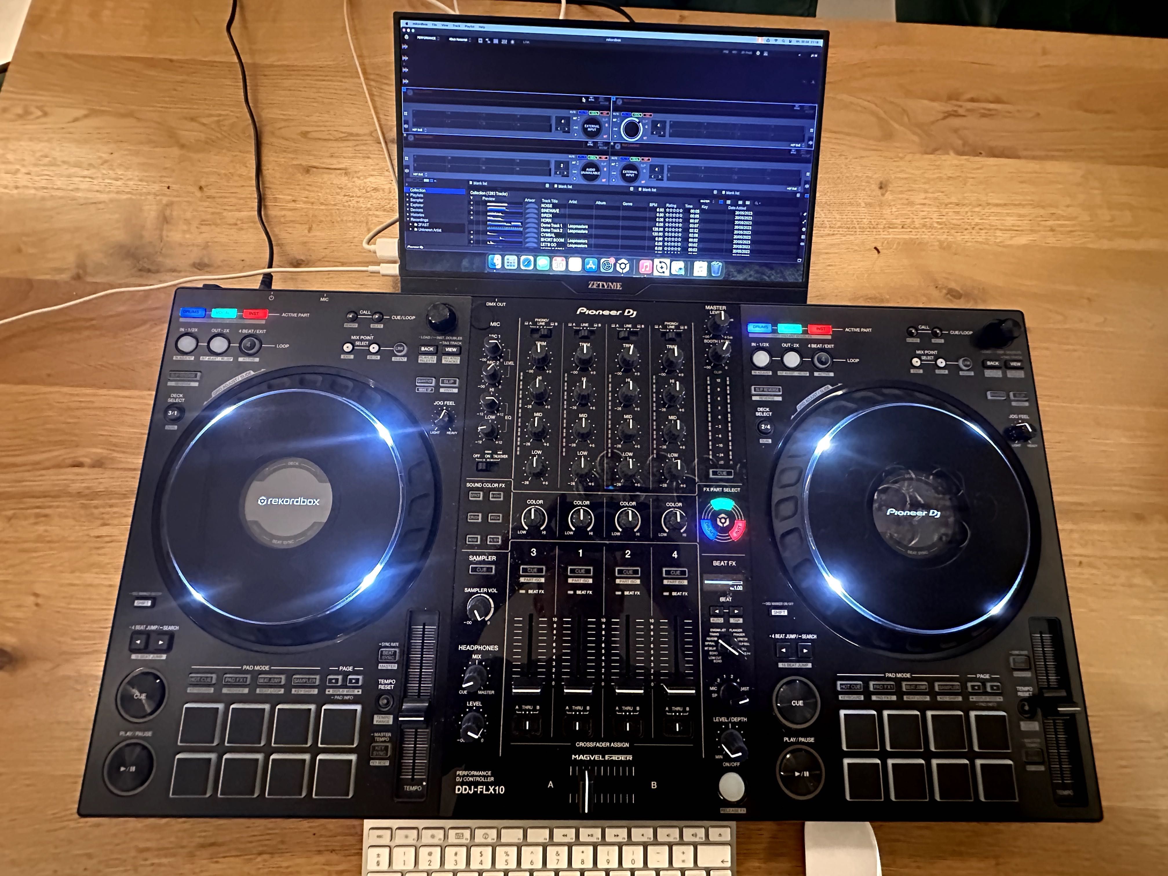 zestaw DDJ FLX-10 + MAC MINI + Monitor