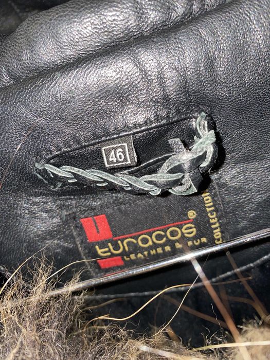 Куртка кожа , мех - волк ( 46 р, L)