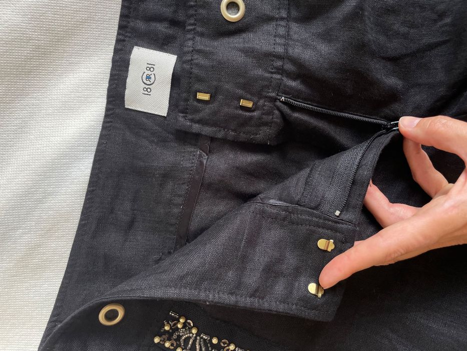 Брюки жіночі Cerruti  лляні чорні