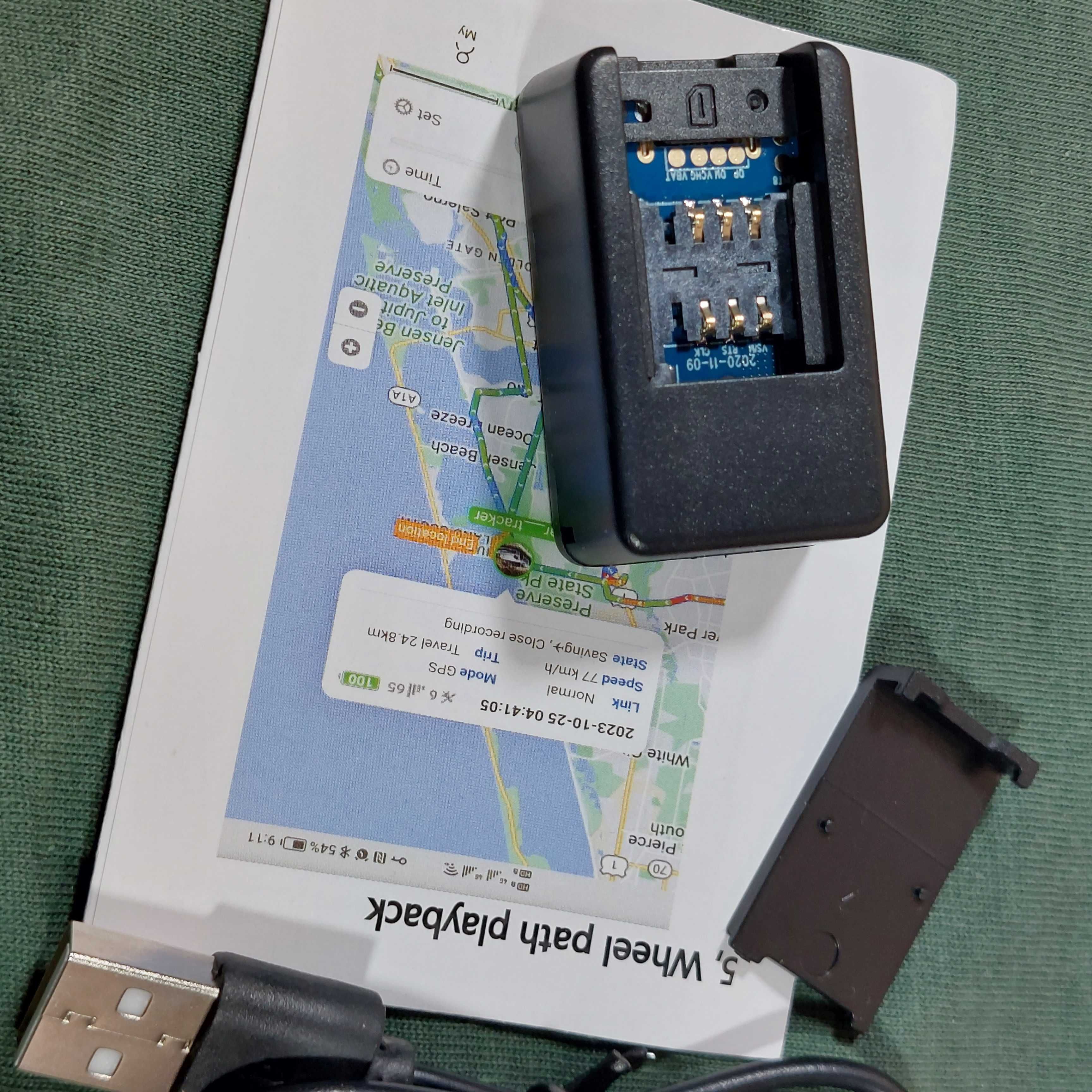 GPS - GSM аудио прослушка 2 микрофон, GPS трекер - жучок, аудионяня