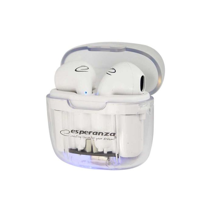 Auriculares Bluetooth TWS Earphones Esperanza Brancos EH237W