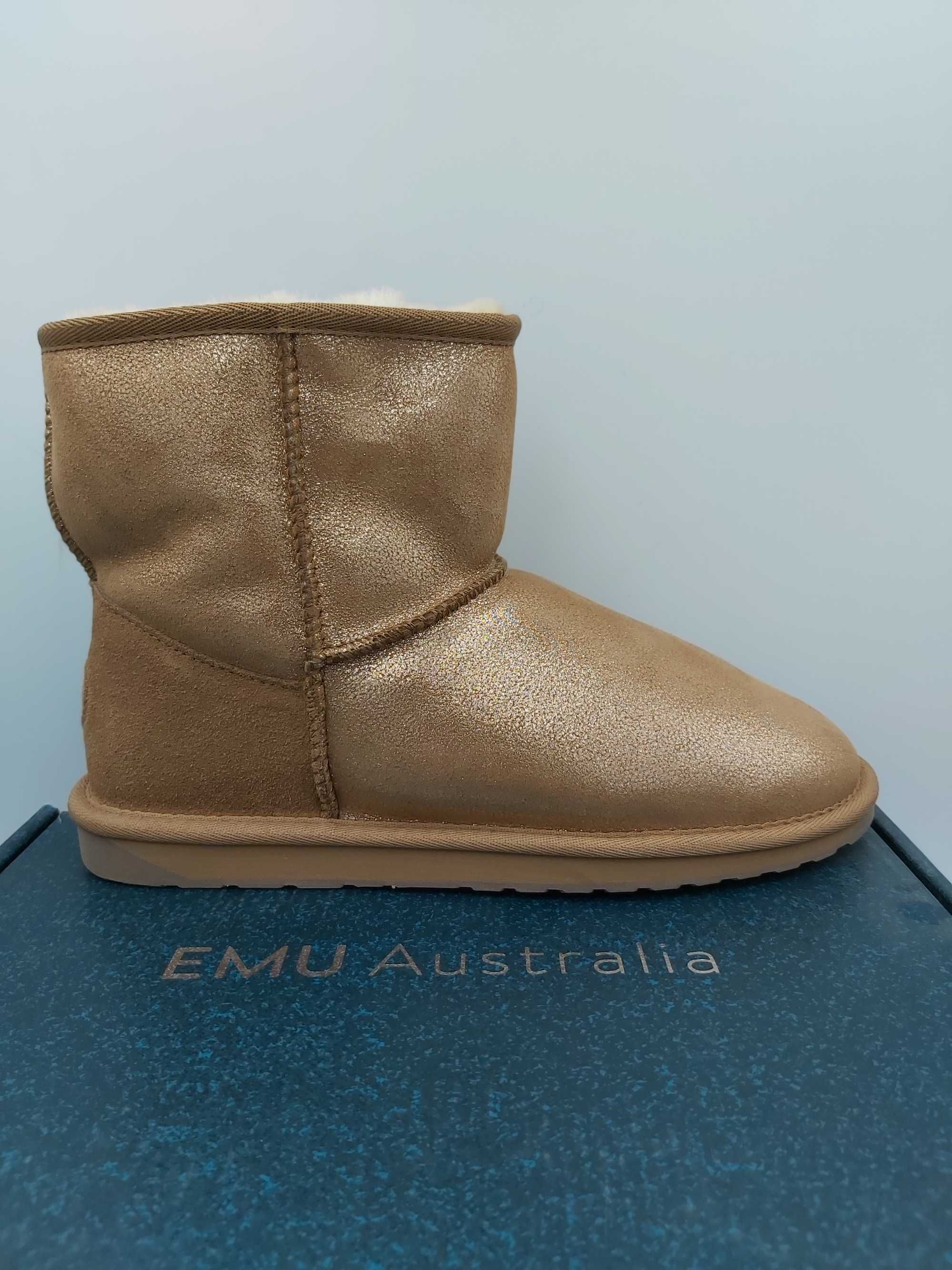 NOWE botki śniegowce EMU AUSTRALIA stinger metallic mini 40 w/f