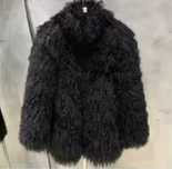Kontantto futro czarne naturalne lama xs-3xl