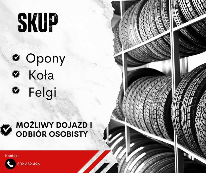 SKUP opon, felg i kół Zawiercie . Nowe i używane - zapraszamy!