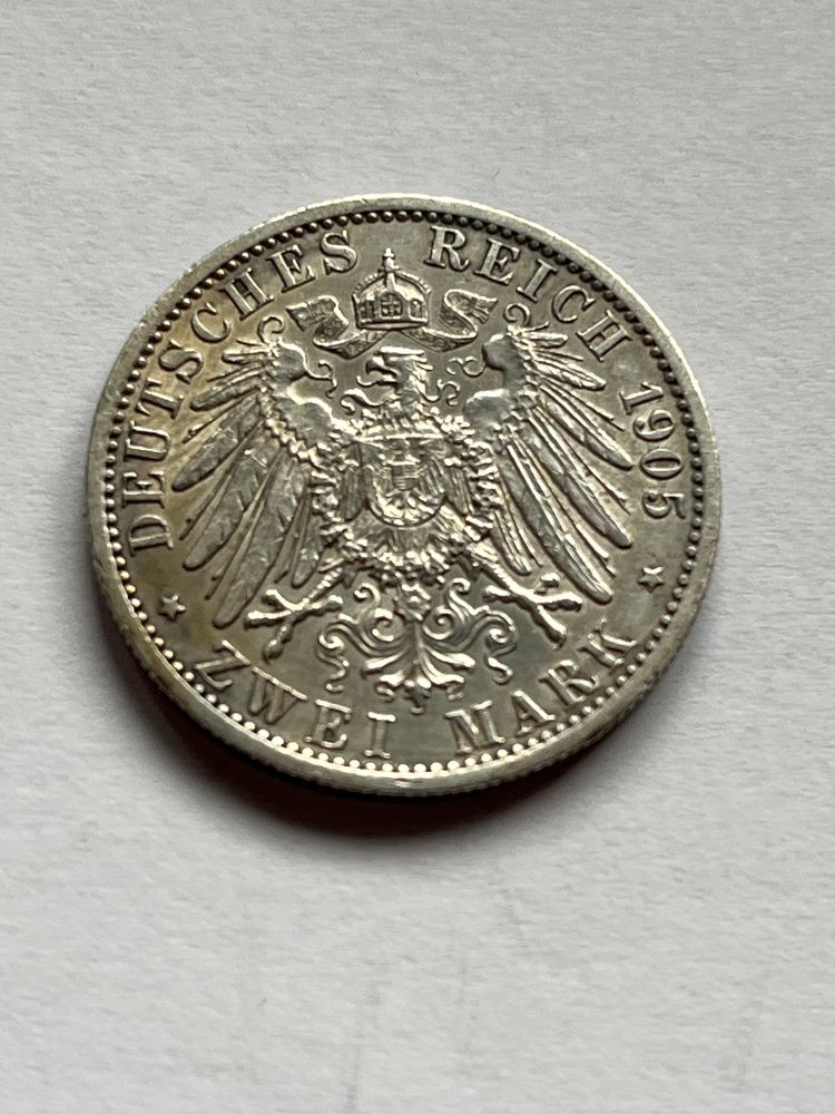 Srebrna moneta 2 marki 1905r. Wilhelm II